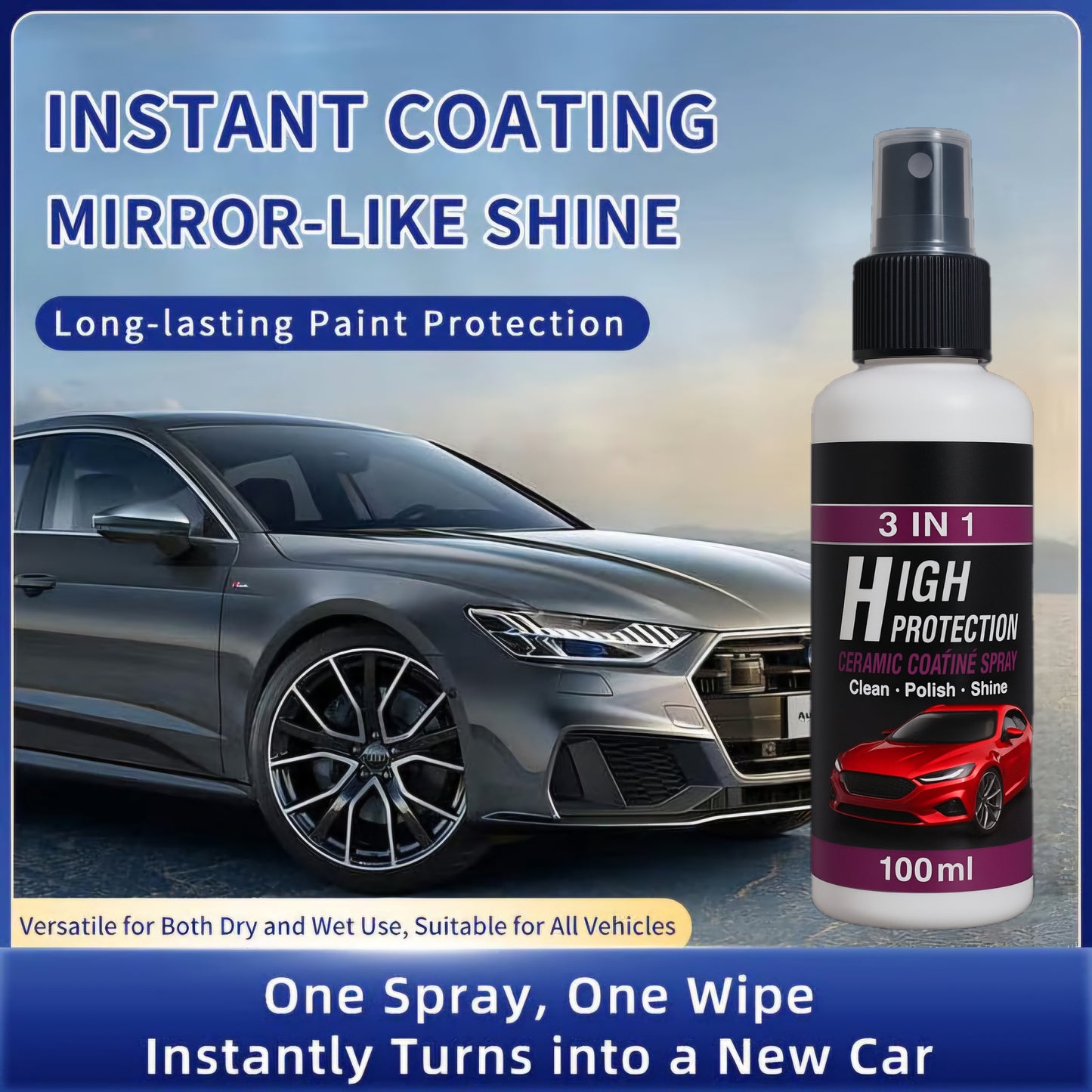 🔥Buy 1 Get 1 Free🔥 3-in-1 Car Ceramic Coating Spray